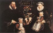 VOS, Marten de Portrait of Antonius Anselmus, His Wife and Their Children wr oil painting on canvas